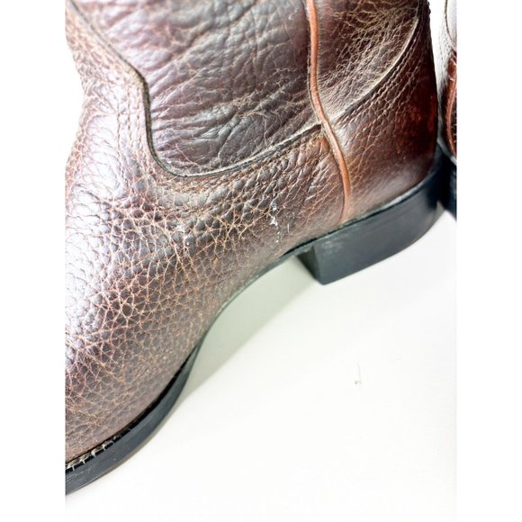 Ariat Men\'s 9.5D #35524 Men\'s Brown Bullhide Leather Boots GUC main image 4